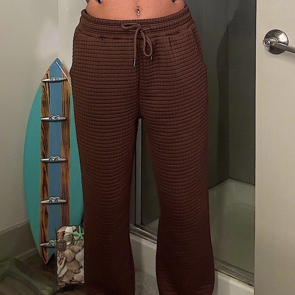 chocolate waffle knit sweatpants - Picture 4 of 4